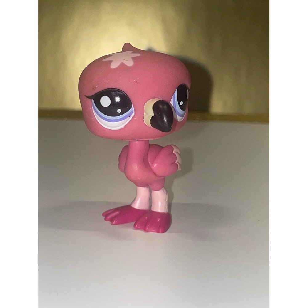 Littlest Pet Shop LPS‎ Pink Flamingo Bird Figure Toy Hasbro #1827